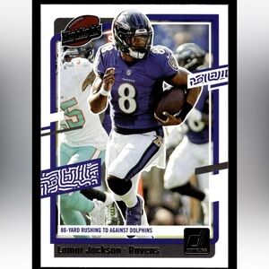 Lamar Jackson 2023 Panini Donruss Baltimore Ravens NFL Football Card